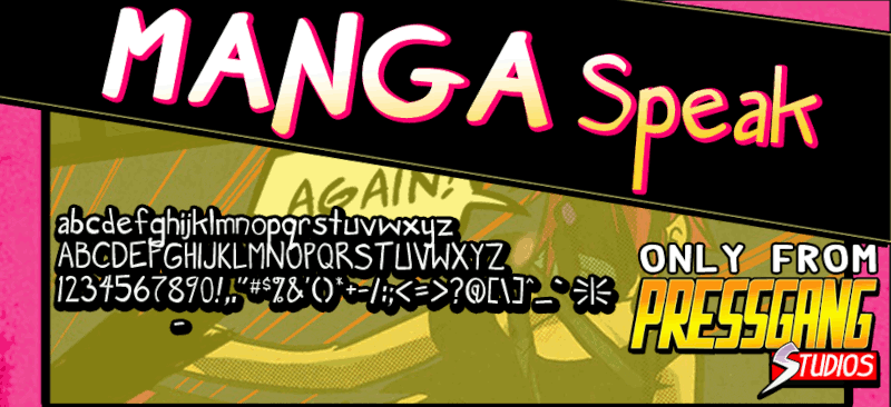 font used in manga scanlations